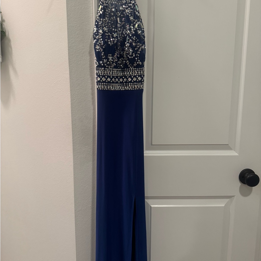 B Darlin Vibrant Blue Gown